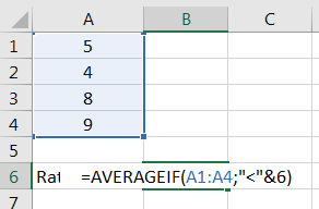 Operator perbandingan pada rumus Excel